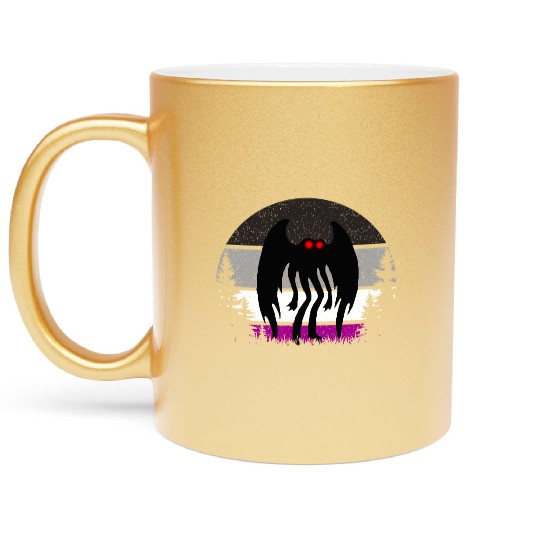 Retro ACE Mothman Asexual Pride Point pleasant Cry Metallic Mugs