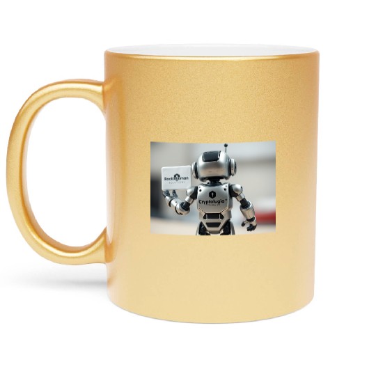 Rocketman Robot Metallic Mugs