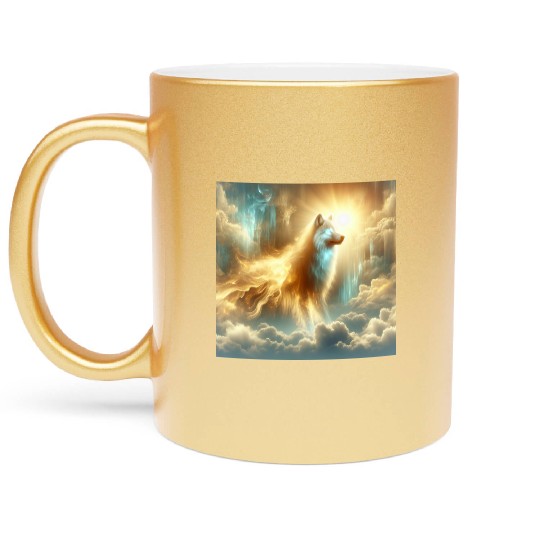 Ancestral Wolf Spirit Metallic Mugs