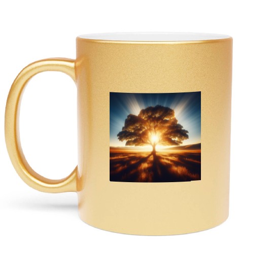 Tree in Sunlight Metallic Mugs