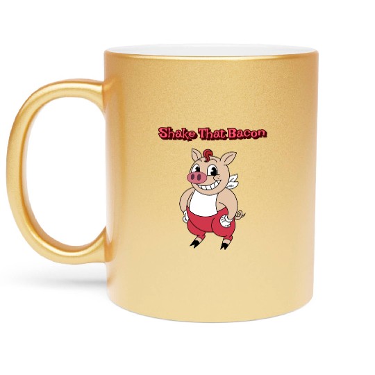 Dancing Pig | Shake That Bacon | Unisex | Metallic Mugs
