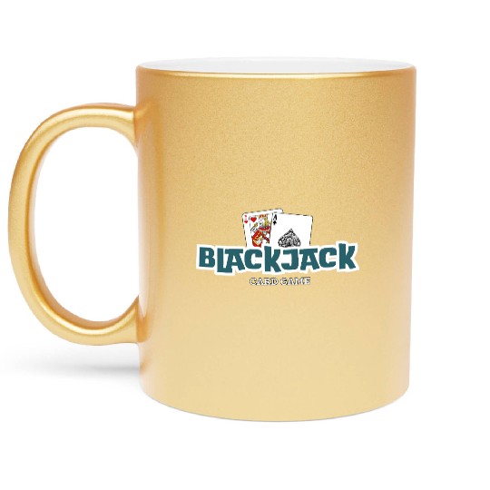 Blackjack: The Classic Card Game Metallic Mugs