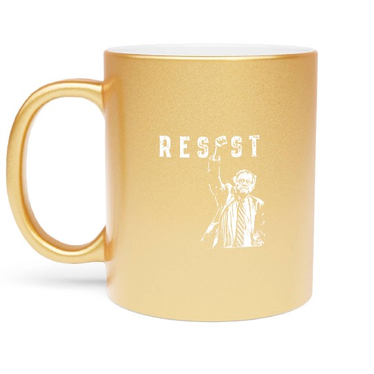 RESIST Bernie Sanders Freedom US National Service Metallic Mugs
