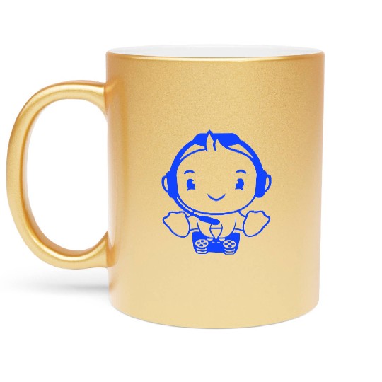 Duck Gamer Gaming Controller Headset Console Game Metallic Mugs