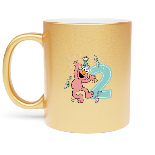 Sesame Street Birthday Design With Elmo Two Years Metallic Mugs