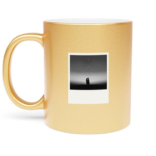 Starry Night Embrace Couple Polaroid Metallic Mugs