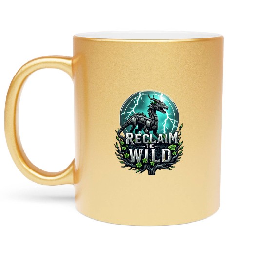 Reclaim The Wild Dragon Fantasy Art Metallic Mugs