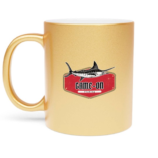 Game-On Fishing Metallic Mugs