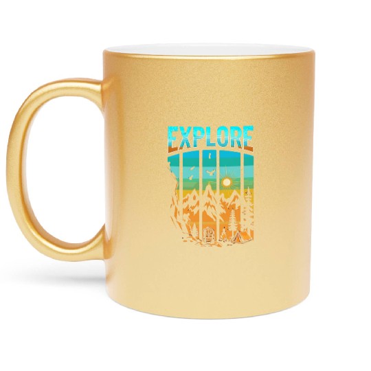 Apex Ascent: Embrace the Untamed Horizon Metallic Mugs