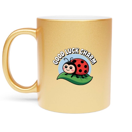 Lucky Ladybug Metallic Mugs