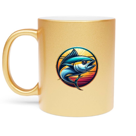 Yellowfin Tuna – Ocean Wanderer Metallic Mugs