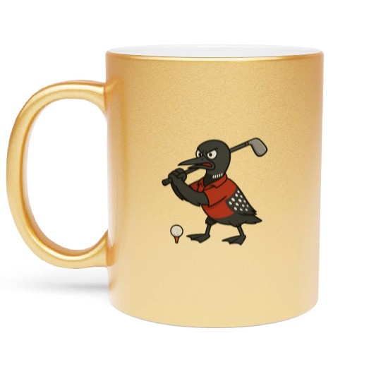 Angry Golf Loon Metallic Mugs