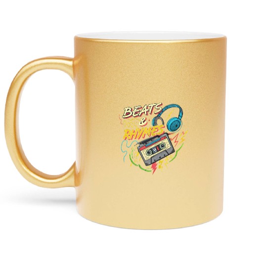 Beats & Rhymes Graffiti Metallic Mugs Hip-Hop Design