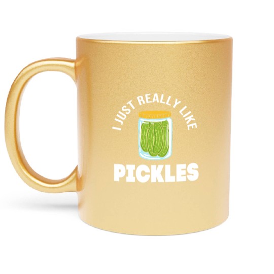 Pickles Fermented Food Cucumber Pickle Metallic Mugs