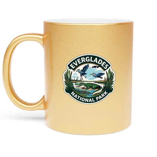 Everglades National Park Florida USA Logo Metallic Mugs