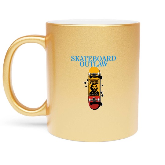 Skateboard Outlaw Metallic Mugs