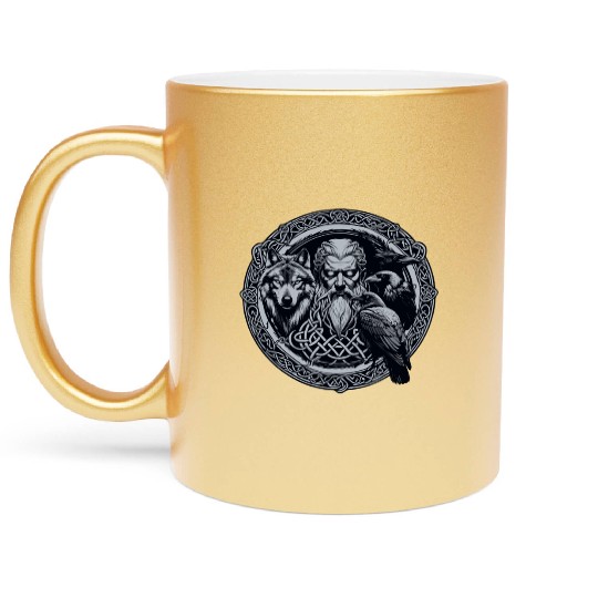 Viking Warrior Man Odin Thor Norman Walhalla Metallic Mugs