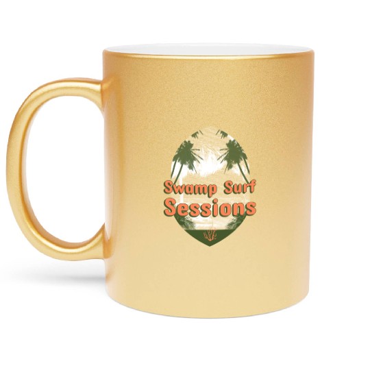 Swamp Surf Sessions surfing Metallic Mugs