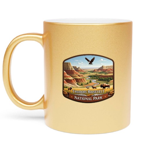 Theodore Roosevelt National Park North Dakota USA Metallic Mugs