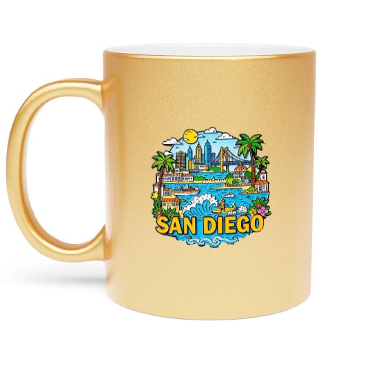 San Diego Metallic Mugs