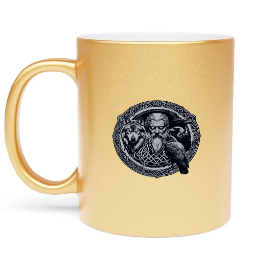 Viking Warrior Man Odin Thor Norman Walhalla Metallic Mugs