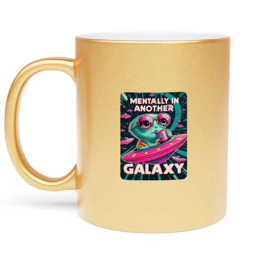 Allien Galaxy UFO Metallic Mugs