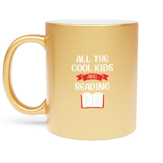 Reading Teacher Library Book Metallic Mugs