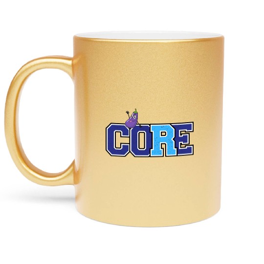 Core and eggplant Metallic Mugs