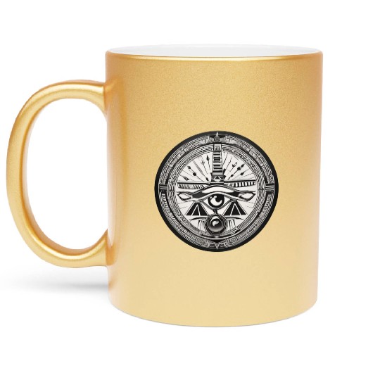 Mystic Eye Seal – Symbol of Vision and Power Metallic Mugs