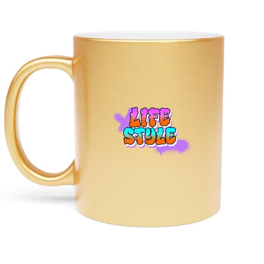 Lifestyle Graffiti Style Metallic Mugs