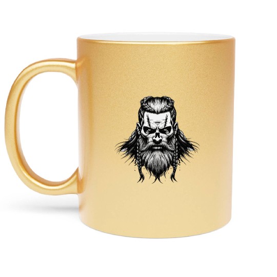 Viking Warrior Man Odin Thor Norman Walhalla Metallic Mugs