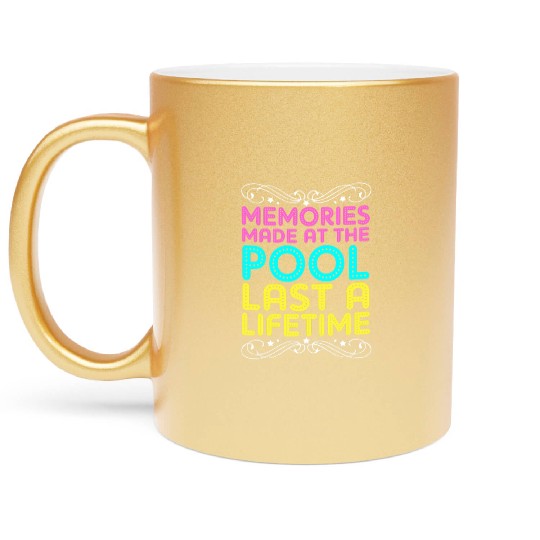 Pool Party Squad Summer Swimming Metallic Mugs