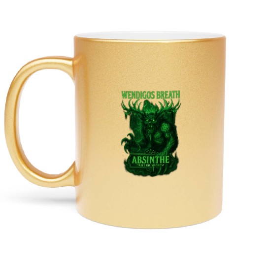 Wendigos Breath Absinthe Mock Liquor Metallic Mugs