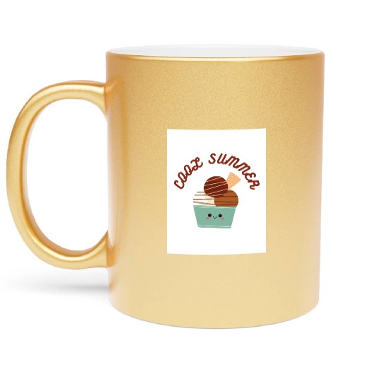 Cool Summer Vibes Ice Cream Metallic Mugs
