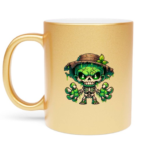 Swamp Skeleton Mutant – Creepy Plant Monster Metallic Mugs