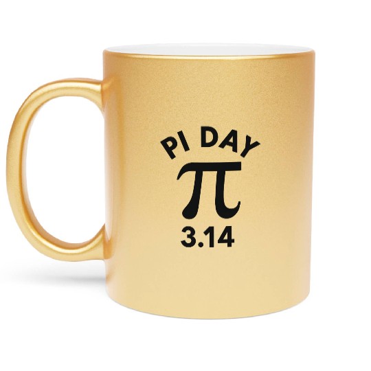 Minimalist Pi Day Metallic Mugs