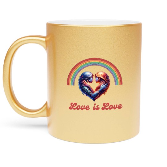Love is Love / equality Metallic Mugs