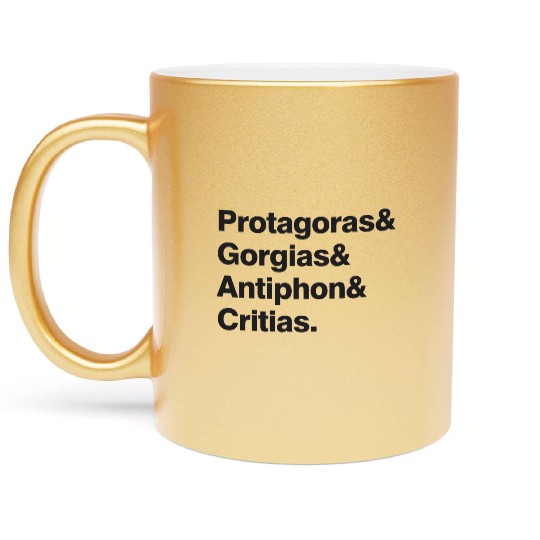 The Sophist Quartet – Minimalist Philosophy Design Metallic Mugs