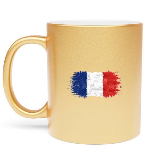 French Flag (Colors of Liberty) Metallic Mugs