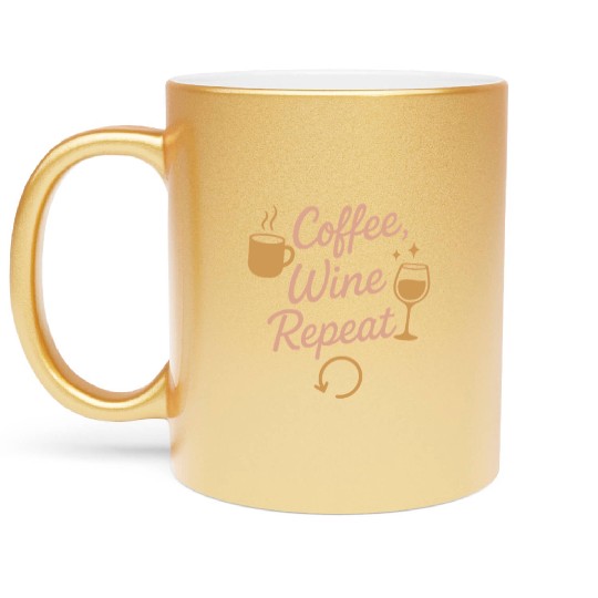 Single Mom Life Chaos Coordinator Wine Coffee Metallic Mugs