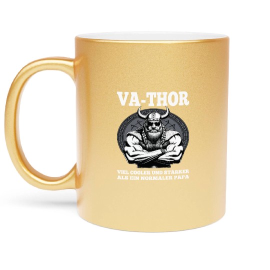 Viking Warrior Man Odin Thor Norman Walhalla Metallic Mugs