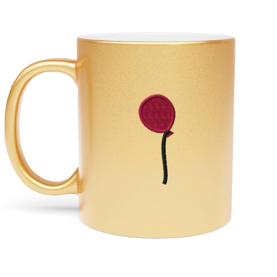 Balloon embroidered Metallic Mugs