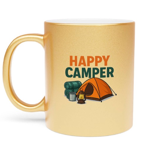 Happy Camper – Cozy Camping Vibes Metallic Mugs