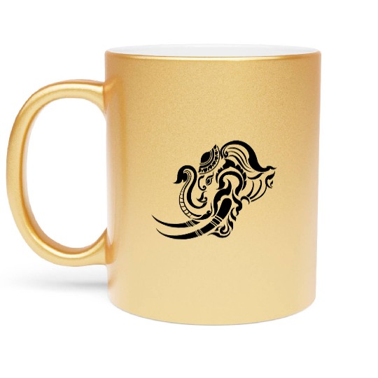 Elegant Octopus Illustration for Nautical Apparel Metallic Mugs