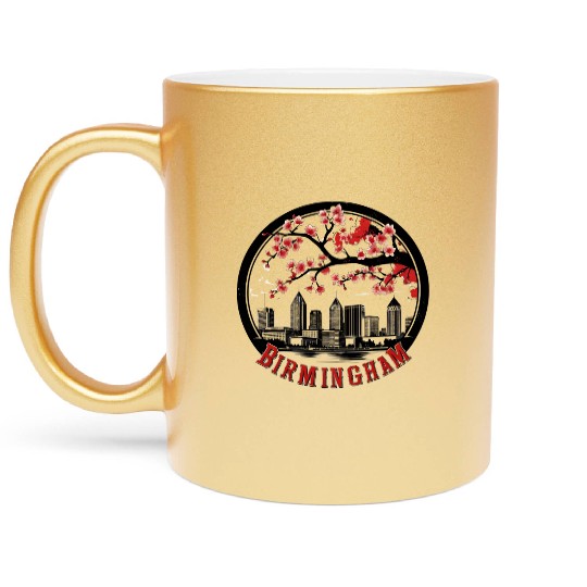 Birmingham City Albm skyline USA Metallic Mugs