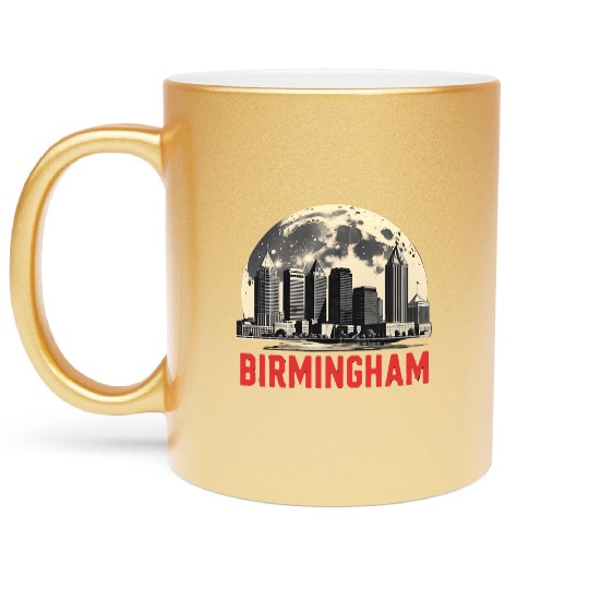 Birmingham City Albm Skyline Full Moon Metallic Mugs