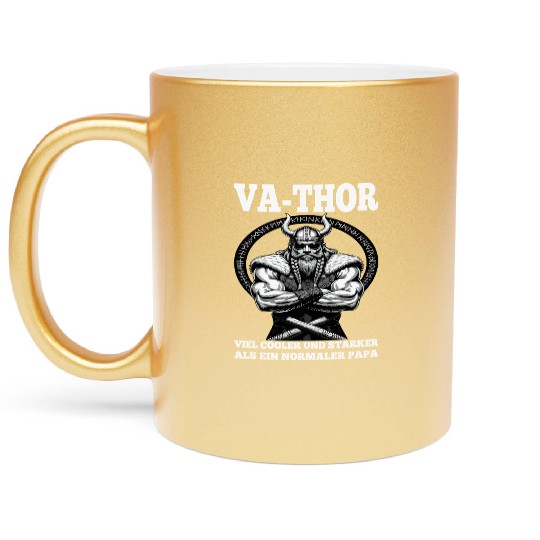 Viking Warrior Man Odin Thor Norman Walhalla Metallic Mugs
