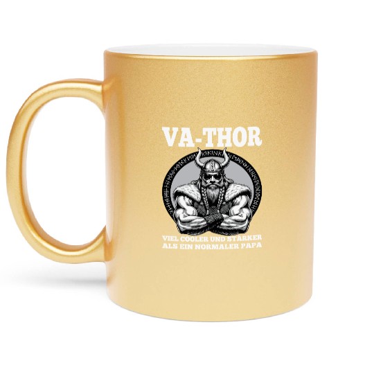 Viking Warrior Man Odin Thor Norman Walhalla Metallic Mugs