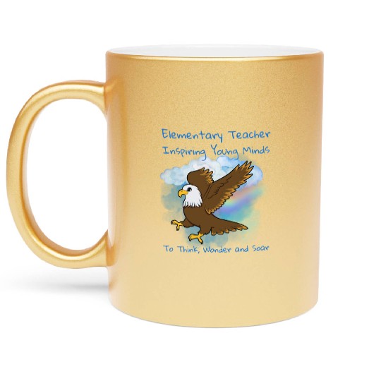 Elementary Teacher Inspiring Young Minds Metallic Mugs