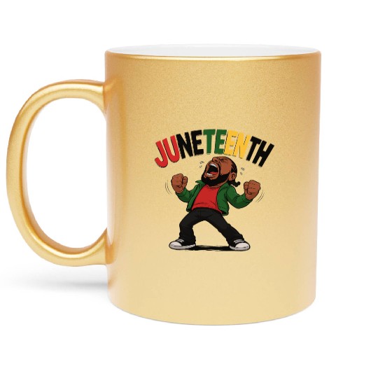 Say Juneteenth 1865 Metallic Mugs